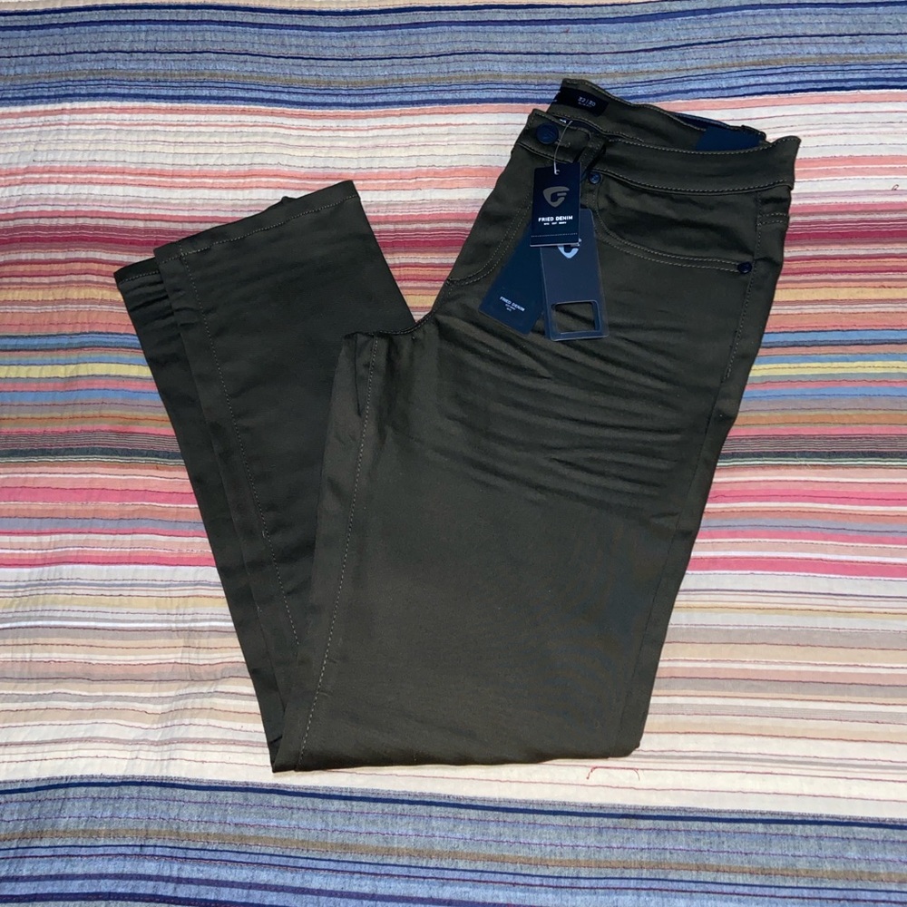 Fried Denim Olive Green Jeans - Picture 2 of 8